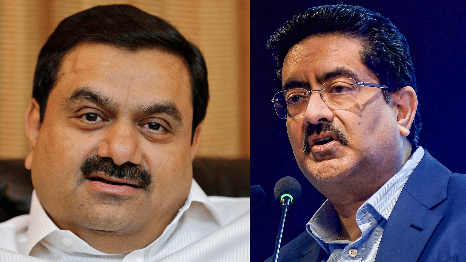 <div class="paragraphs"><p>Gautam Adani (L) and&nbsp;Kumar Mangalam Birla.&nbsp;</p></div>